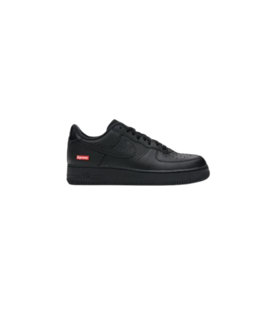 Nike Air Force 1 x Supreme Black Leather Sneakers