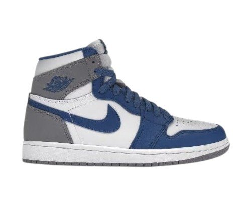Air Jordan 1 Retro High OG "Stealth Navy" - Blue & Grey Leather High-Top Sneakers