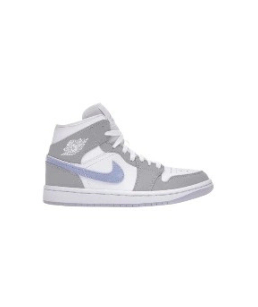 Nike Air Jordan 1 Mid Wolf Grey Aluminum Women’s Sneakers