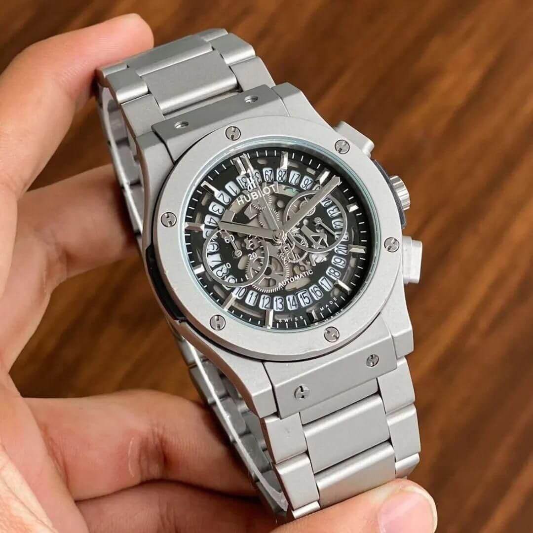 Hublot Silver Grey Automatic Metal Watch - Image 4