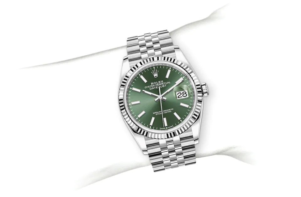 Rolex Date just 36 green dial - Image 3