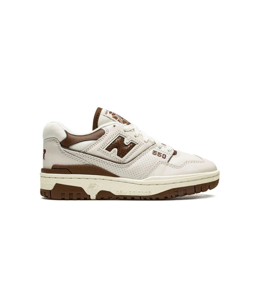 New Balance 550 “White/Burgundy” Leather Low-Top Sneaker