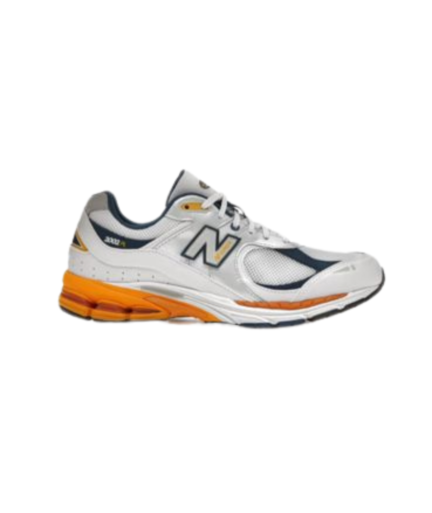 New Balance 2002R White/Navy/Orange – Retro Runner Hybrid Lifestyle Sneaker
