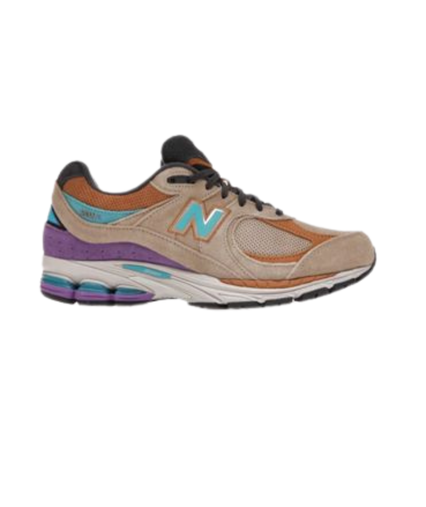 New Balance 2002R “Sand Tan / Teal Accent / Purple” – Premium Heritage Runner Sneaker