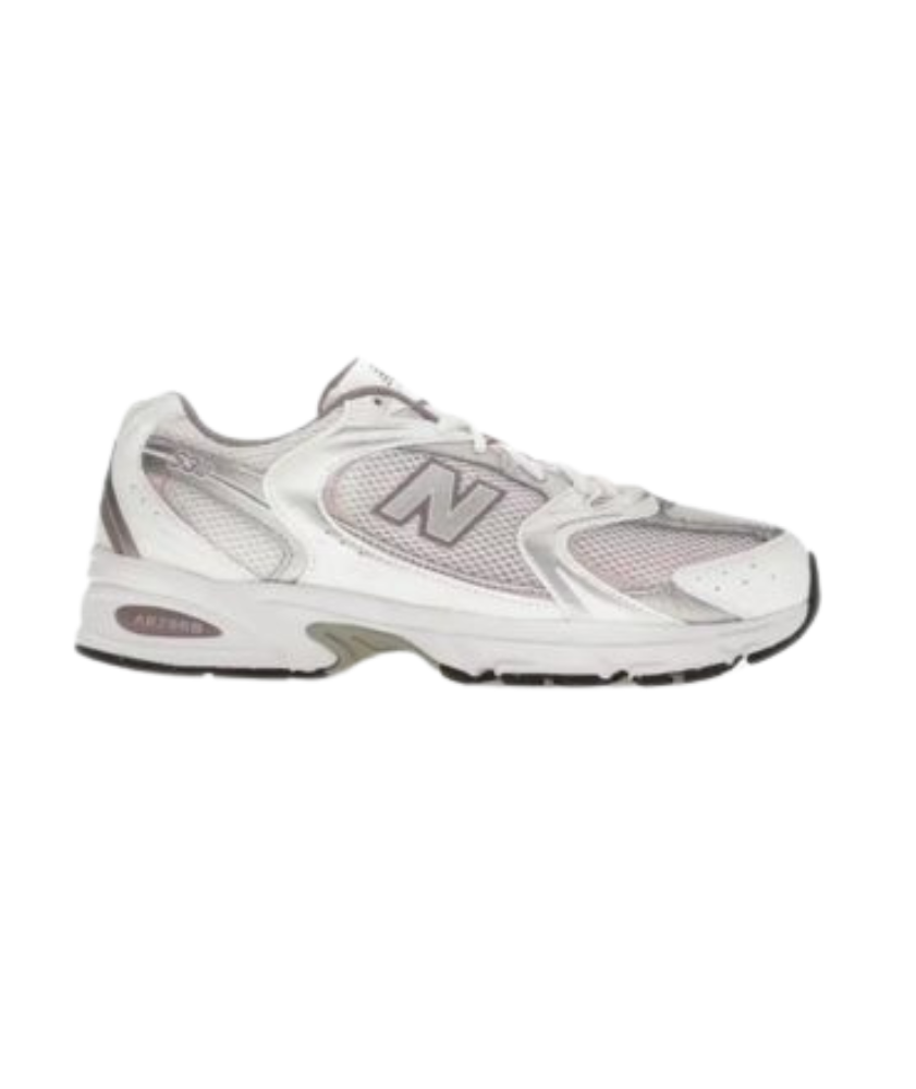 New Balance 530 Retro Runner – White Mesh / Silver Accents Lifestyle Sneaker