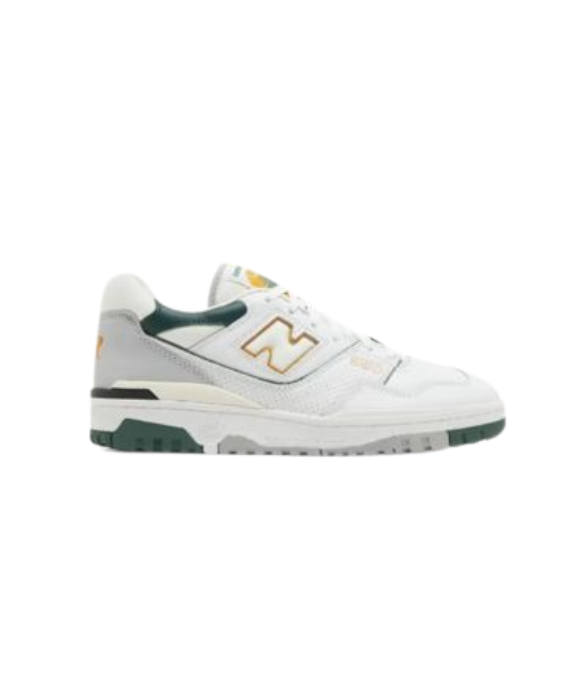 New Balance 550 White/Green Sneakers - Classic Retro Style