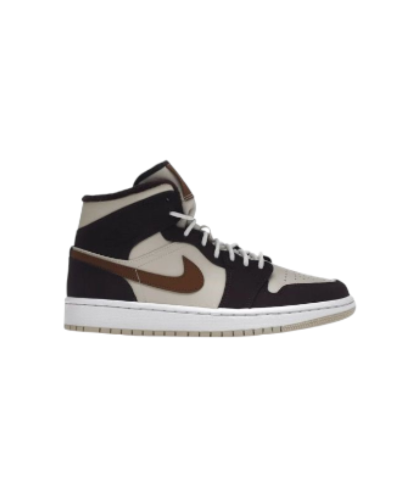 Nike Air Jordan 1 Mid SE Brown Basalt Oatmeal Sneakers