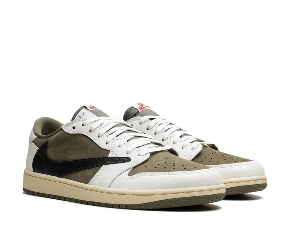 Travis Scott x Air Jordan 1 Retro Low OG SP Medium Olive with suede