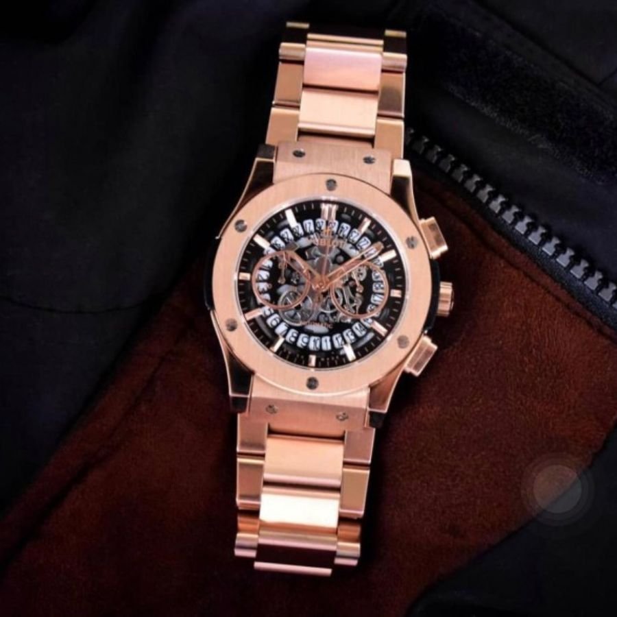 Hublot Golden Metal Watch.