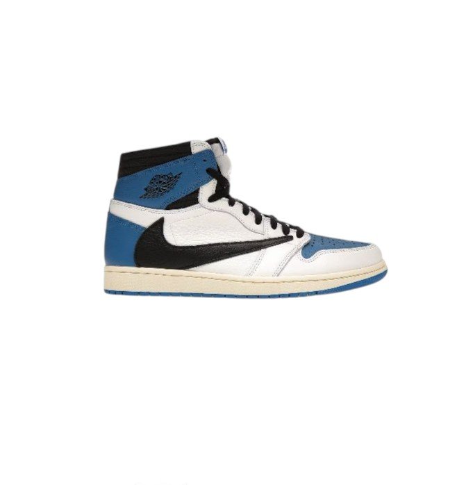 Jordan 1 Retro High OG SP Fragment x Travis Scott – Iconic Blue and Black Sneaker – Limited Edition