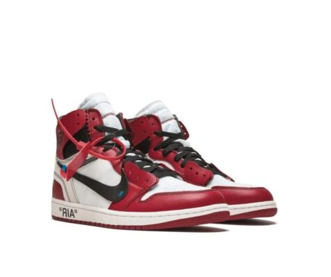 Off-White x Air Jordan 1 "Chicago" 2020 Release - OG Red & White High-Top Sneakers