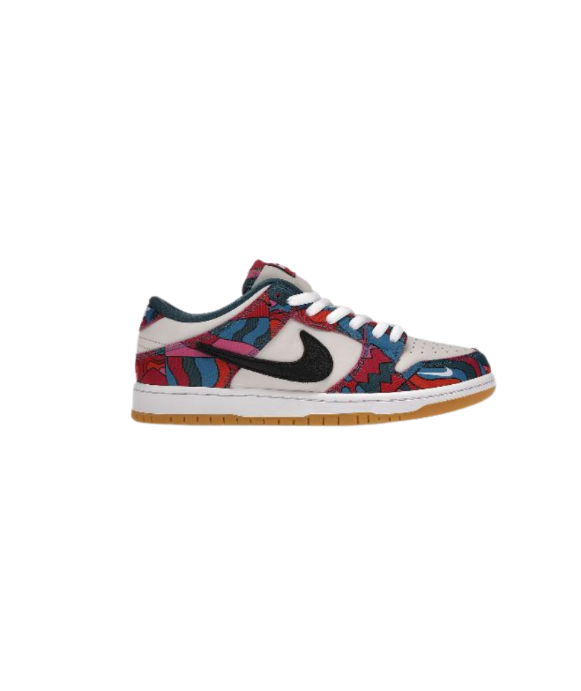 Nike Dunk Low “Color-Splash Pattern” Gum Sole – Multicolor Graphic Design