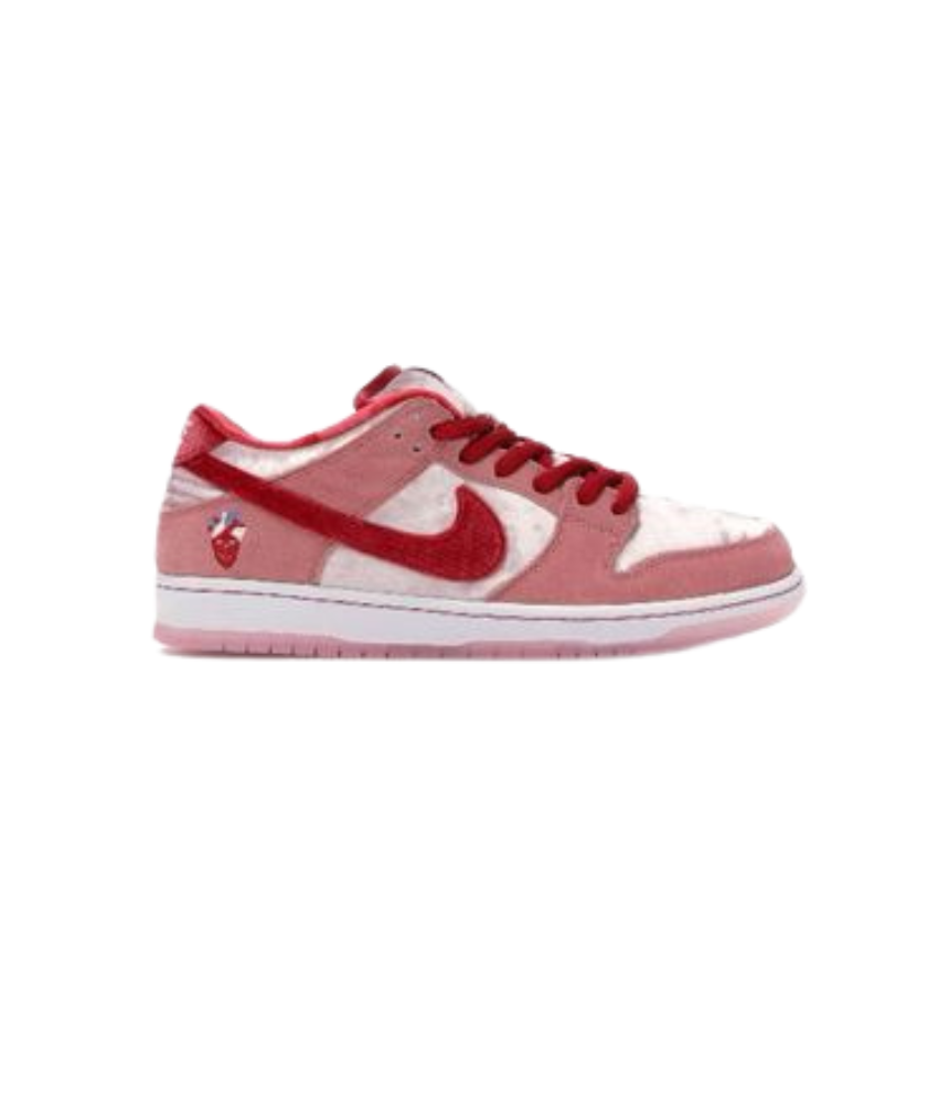 Nike Dunk Low “Strawberry Swirl” – Red & White Suede/Leather Sneaker