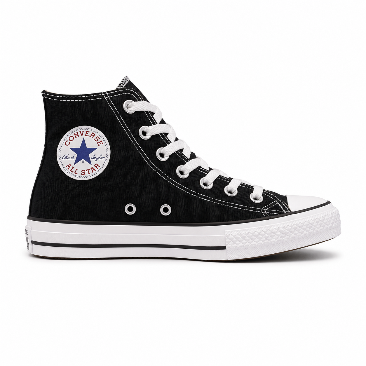 Premium Black High-Top Casual Sneakers