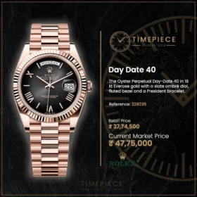 ROLEX ROSE GOLD BLACK DAIL