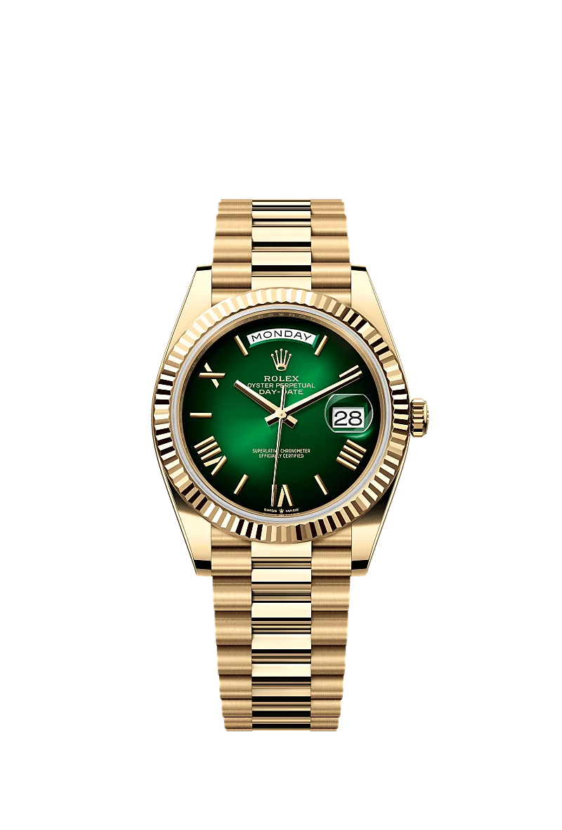 ROLEX DAY DATE GOLD GREEN DAIL