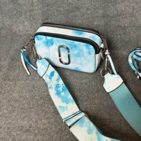 Marc Jacobs The SnapShot Camera Sling Bag With Dust Bag & OG Box (996 Cha E Ran Tie Dye Blue)