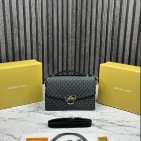Michael_Kors Hendrix Logo Cross Body Bag With OG Box & Dust Bag (21009 Black)