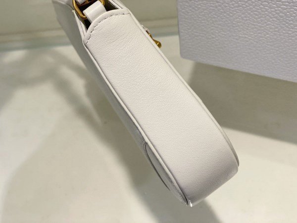 Christian Dior CD Saddle Rodeo Bag Pouch With OG Box & Dust Bag (379 White) - Image 7