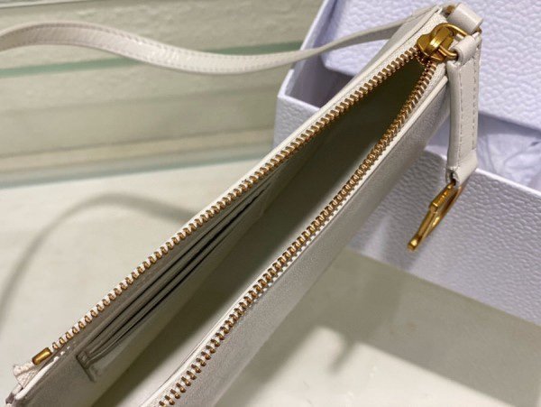 Christian Dior CD Saddle Rodeo Bag Pouch With OG Box & Dust Bag (379 White) - Image 10