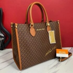 Michael Kors Handbag With Dust Bag And Sling (44572 Coffee Brown)