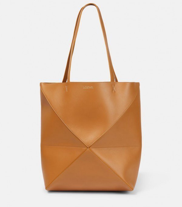 Loewe Limited Edition Puzzle Fold Tote Bag With OG Box & Dust Bag (Brown - 698) (BSB) - Image 6