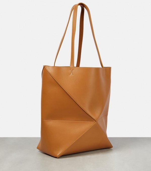 Loewe Limited Edition Puzzle Fold Tote Bag With OG Box & Dust Bag (Brown - 698) (BSB) - Image 7