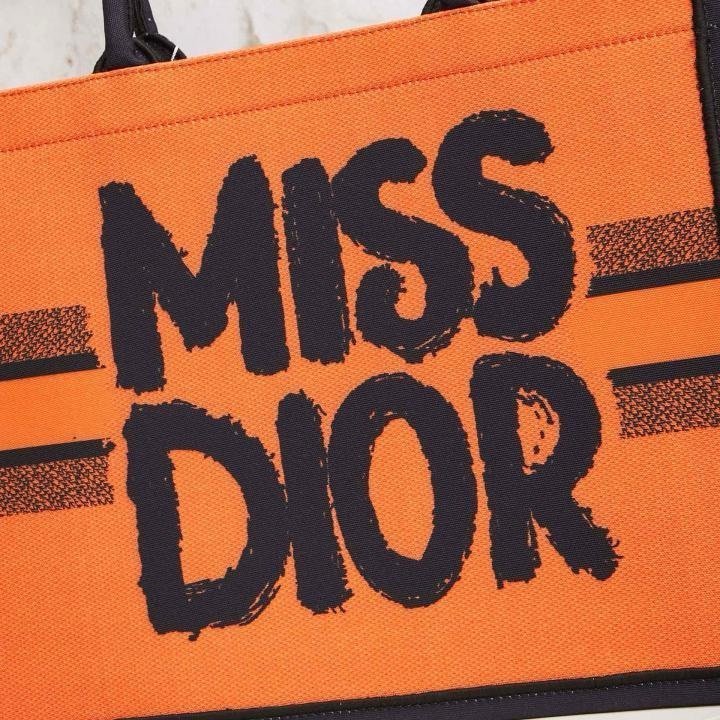 Miss Dior Book Tote With OG Box & Dust Bag & Scarf (Orange-1031)(BSB) - Image 5
