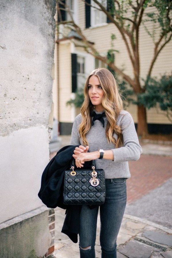 Dior Lady My ABC Elite Quality With OG Box & Dus Bag & Scarf WIth Star Charm (Black-291)(BSB) - Image 4