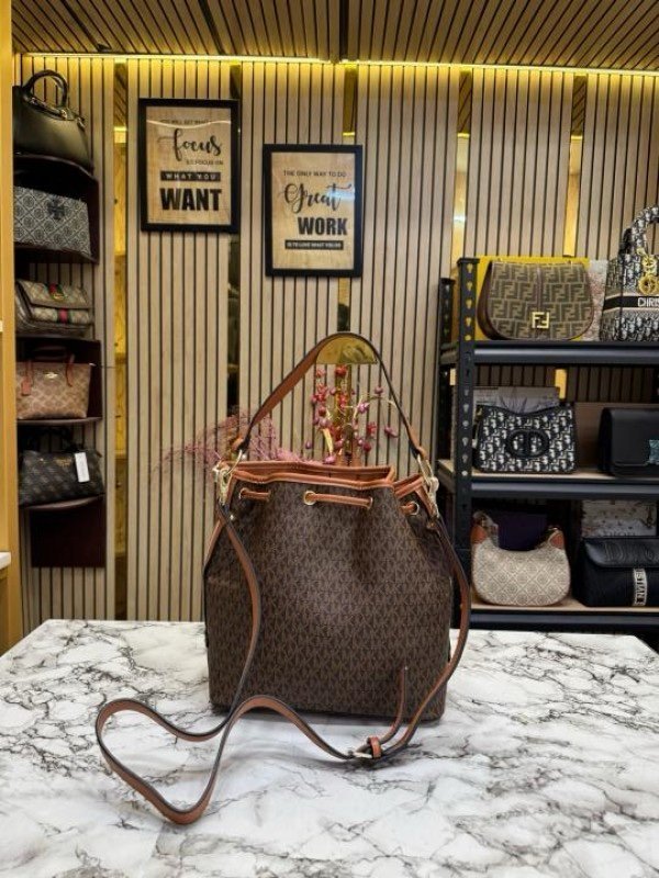 Michael Kors Maeve Medium Bucket Bag With Dust Bag Coffee Brown 100829(LB) - Image 4
