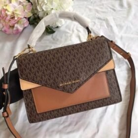 Michael Kors Mk Ludlow Signature Leather Satchel Bag With Box Coffee 3323(LB)