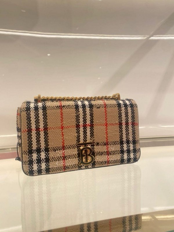Burberry Lola London Check Crossbody Bag With OG Box & DustBag Grid (8393)(LB) - Image 3