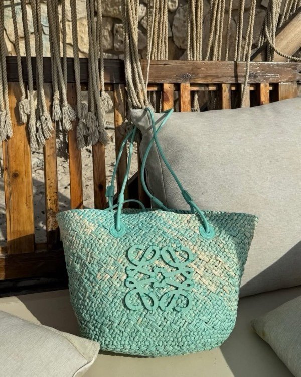 Loewe x Paulas Ibiza Anagram Basket Melange Tote Bag(LB) - Image 3