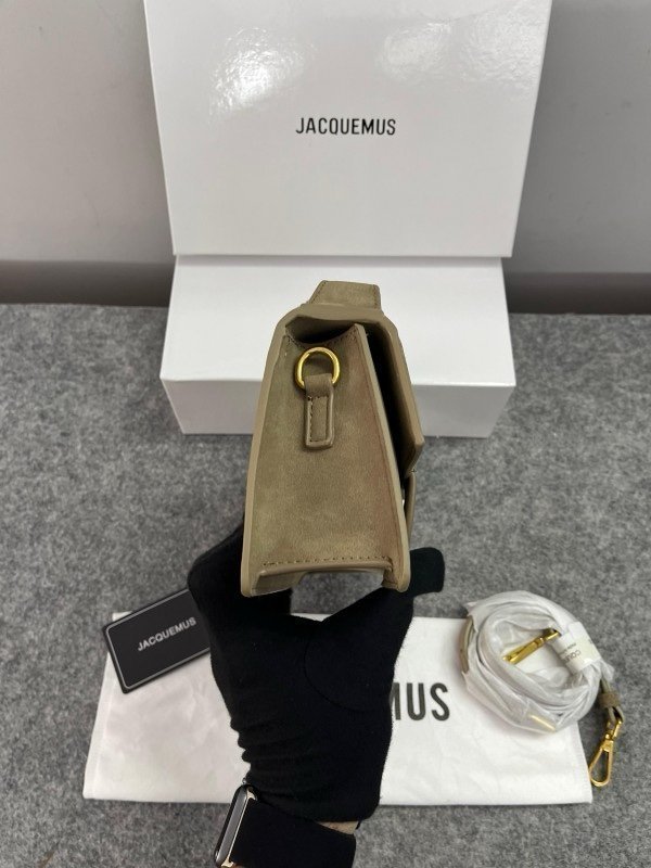 Jacquemus Suede LE Bambino Long Apricot With Sling Strap OG Box & Dust Bag (6828-Apricot)(LB) - Image 3