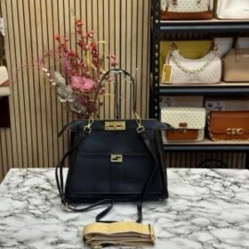 FEND I PEEKABOO BOLSA HANDBAG WITH DUST BAG PREMIUM QUALITY (BLACK)(MT)